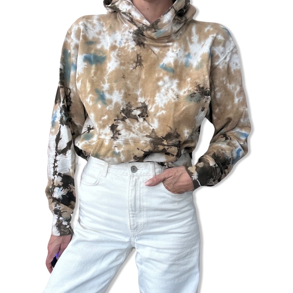 Custom hoodie with tie dye effect